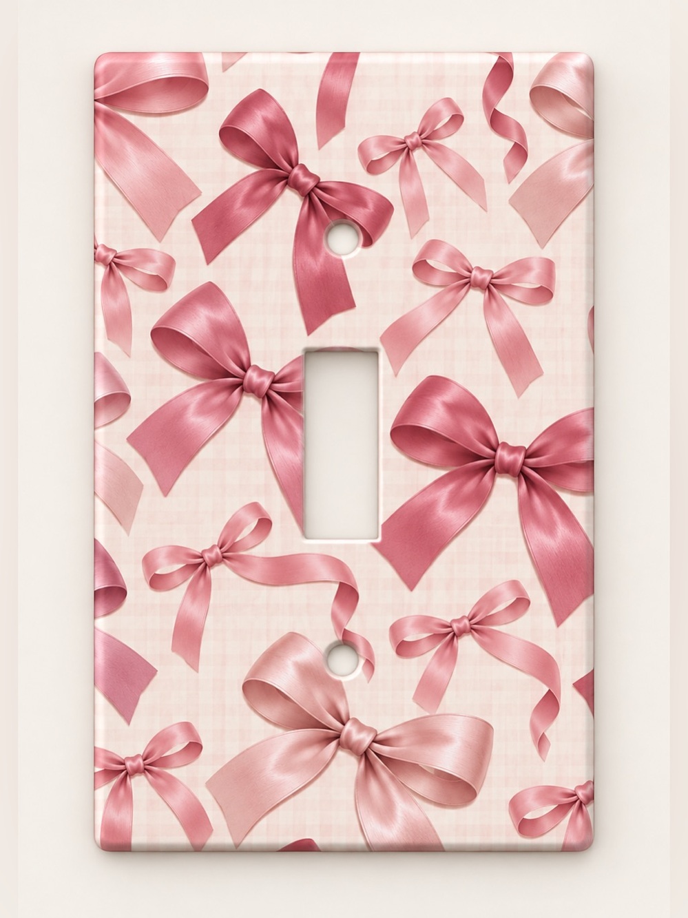 Pink Coquette Bows Girly Toggle Light Switch Wall Plate Cover Bedroom Decor